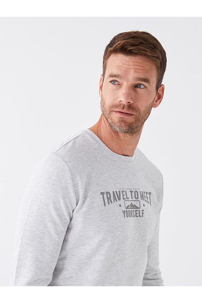 LC Waikiki Crew Neck Long Sleeve Printed Men's Sweatshirt