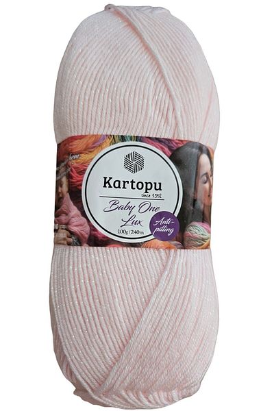 Kartopu Ροζ Γυαλιστερό Μαλλί Μωρού - Χωρίς Πουά, Baby One Lux K255
