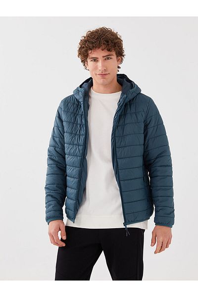 LC Waikiki Men's Slim Fit Hooded Puffer Jacket