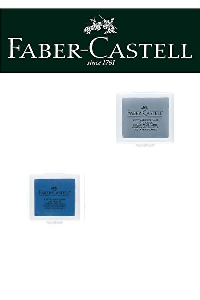 Faber Castell Goma de șters pentru aluat, pachet de 2 (ALBASTRU MARINE, GRI)