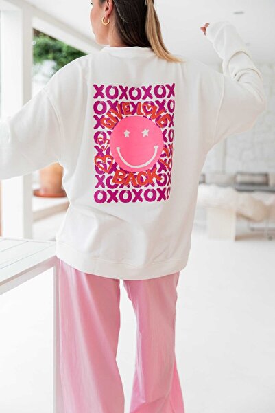 Jose Clothing Σειρά Amalfi - oversized με τύπωμα επένδυση fleece Φούτερ από οργανικό βαμβάκι