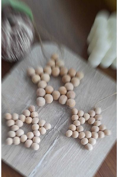 gökkuşağı hobi Wooden Bead Star Set