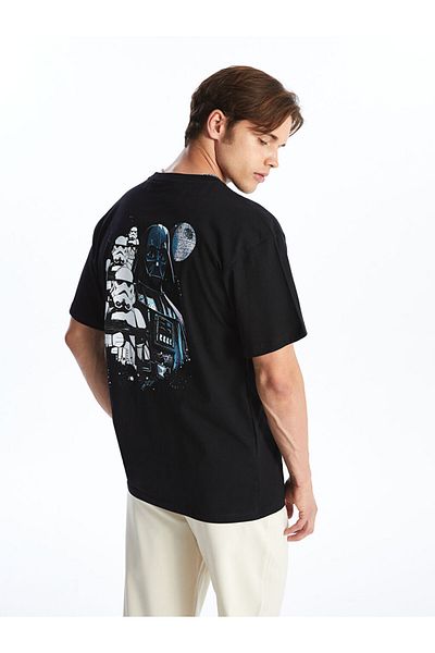 LC Waikiki Star Wars Printed Men's T-Shirt - Crew Neck, Short Sleeve, Combed Cotton