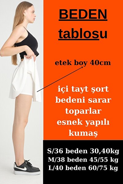 Genel Markalar Toparlayıcı Etkili Yüksek Bel Volanlı Şortlu Spor Etek Deniz Ş...