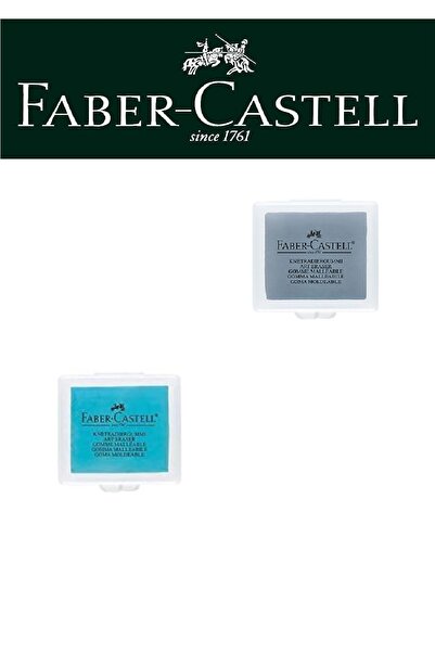 Faber Castell Goma de șters pentru aluat, pachet de 2 (albastru, gri)