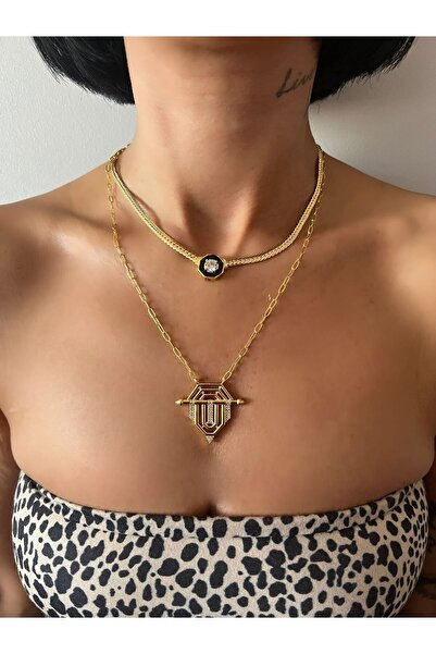 bellss accessory Serenay Leyla Kolye 2’li Takım