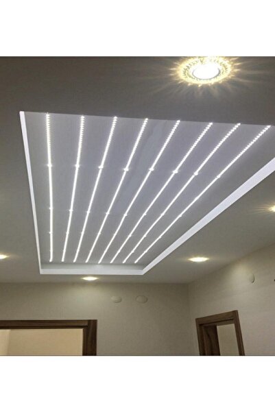 Cata 10 Çipli Iç Mekan Beyaz Renk 5 Metre Şerit Led Işık + 5 Amper Led Trafosu