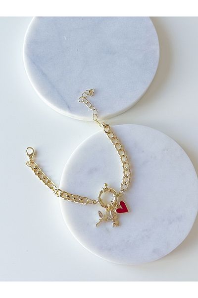 CHARMLUCKY Heart Charm Bracelet