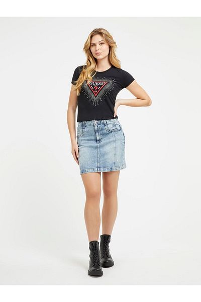 Guess Tricou Slim Fit pentru femei Star Triangle