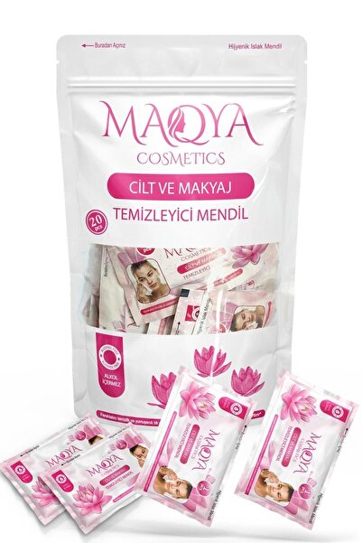 MAQYA Cosmetics Cilt ,Yüz & Makyaj Temizleme Mendili Temizleyici Nemlendirici...