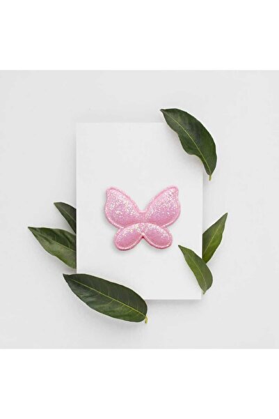 ORGANİKONSEPT Dökülmeyen Simli Kelebek Model Saçsız Bebek Tokası