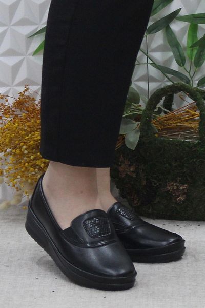 fort Sapphire 1262 Black Ortopedic Daily Women's Shoes
