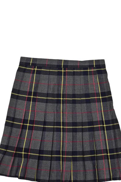 BAGLAN Plaid Patterned Women's College Skirt - Gray Navy Blue, Ataturk-38