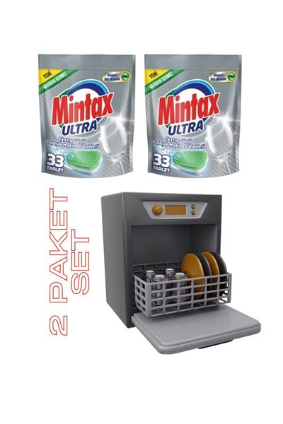 Mintax Detergent Tablets - 33 Pieces 2 Packs Dishwasher