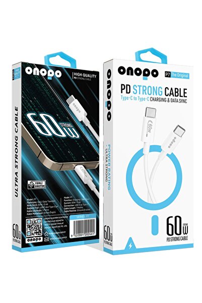 onopo Android Xiaomi Uyumlu Kablo 60w Pd Type-c To Type-c Hızlı Şarj Ve Data ...