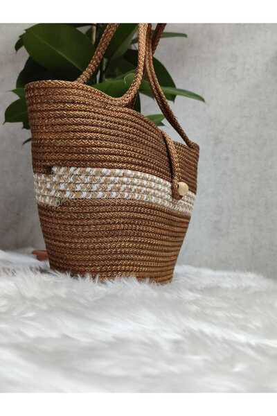 Sena Jute Straw Look Beach and Shoulder Bag - Vegan