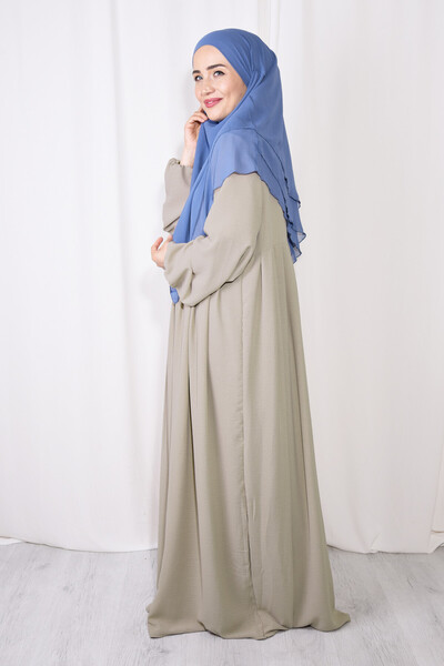 Fashion journey Сукня з тканини Airobion в складку та на блискавці Tesettur Abaya