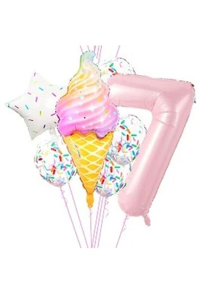 DÜVENCİ TİCARET Σετ μπαλονιών με αλουμινόχαρτο για παγωτό Yaş