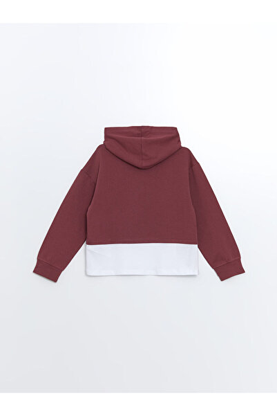 LC Waikiki Hooded Printed Sweatshirt and Sweatpants Set for Baby Girl - Set of 2