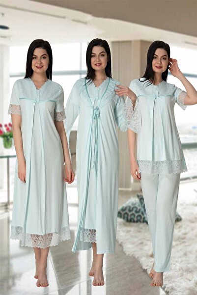 Effortt مجموعة Mayss Collections 5046 ثوب نوم باللون الفيروزي، فستان سهرة، بي...