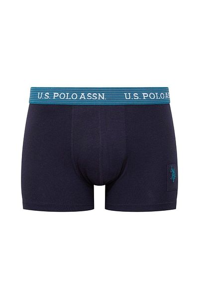 U.S. Polo Assn. Men's Multicolored Striped & Plain Lycra Cotton Modal 3 Pack Boxers AR.8.0.U5R.1.İ5