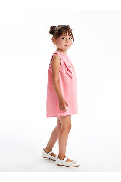 LC Waikiki Poplin Crew Neck Dress for Baby Girl