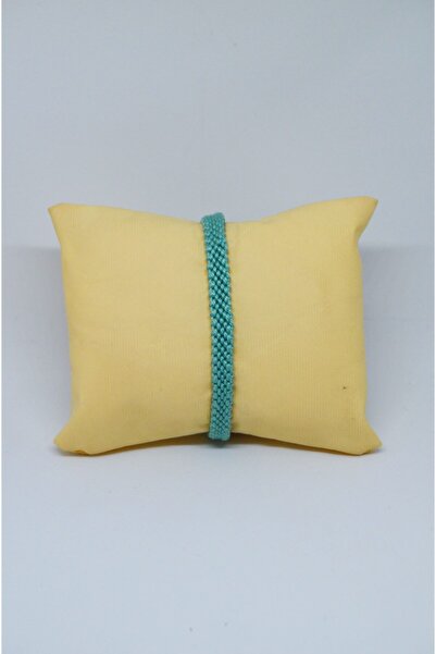 Bidüğüm Unisex Mint Yeşili Dokuma Arkadaş Bilekliği - El Emeği, Ayarlanabilir...