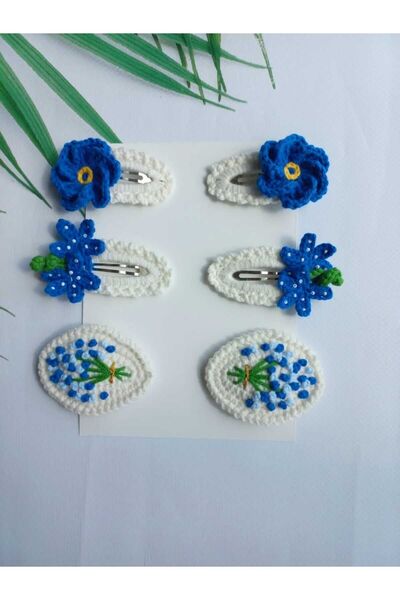 Kadın Girişimciler Atölyesi Pachet de 6 Saks Blue Niche Snap Cataramă Artizan...