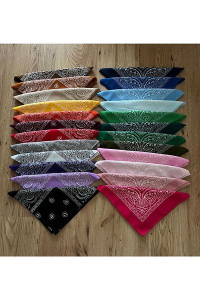 Gülerbandana by yunus güler Ethnic Pattern Bandana Set of 24