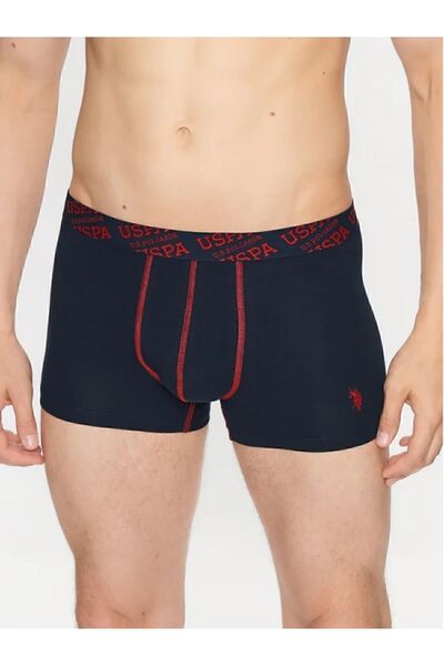 U.S. Polo Assn. Ανδρικά 3 Πακέτα Lycra Cotton Red & Navy Blue & Grey Boxers