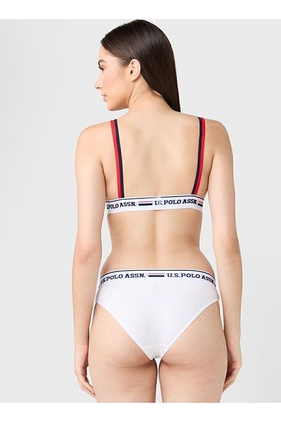 U.S. Polo Assn. Women's Cotton Lycra Solid Color 2-Piece Bustier Slip Set