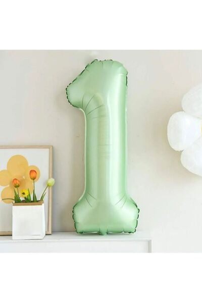 ATAKENT PARTİ بالون فويل ريترو جرين سيج عمره عام واحد 76 سم