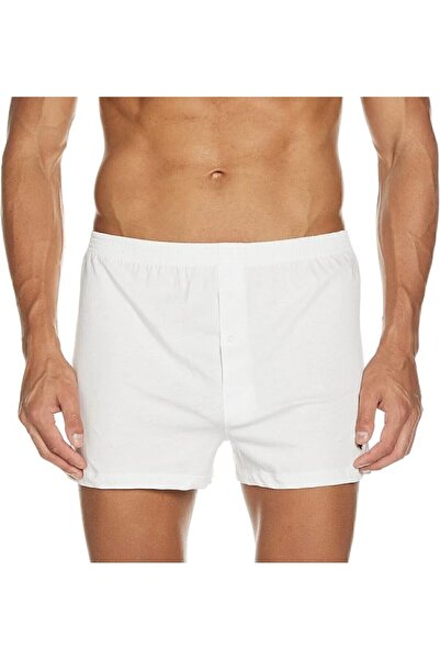 U.S. Polo Assn. Ανδρικό μονό βαμβακερό λευκό σορτς μπόξερ