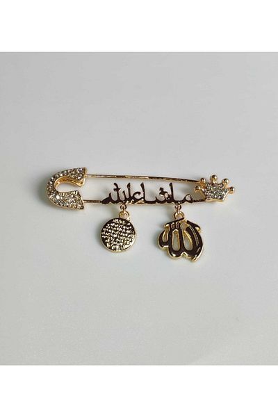 Asel Mashallah Baby Collar Pin White