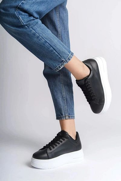 simethrift Pantofi de damă cu talpă groasă - Pantofi sport casual cu șireturi M900
