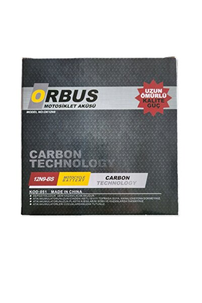 ORBUS Akü 12 V 7 Ah-Amper  YTX7L Bs Motosiklet