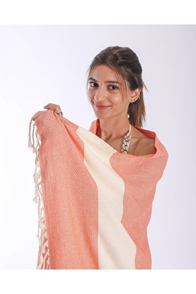 ENESSA منشفة حمام بيشتيمال منقوشة بالألماس 100*180 سم - للشاطئ والحمام