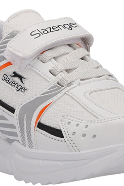 Slazenger White Orange Unisex Kids Sneaker Shoes