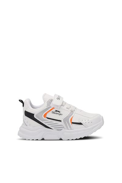 Slazenger White Orange Unisex Kids Sneaker Shoes