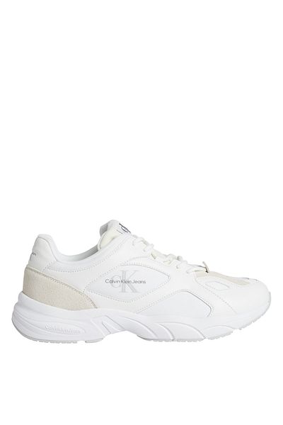 Calvin Klein Beige Men's Retro Sneakers - Tennis Low Laceup Mtl