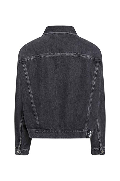 Calvin Klein Jeans Antrasit Kadın Denim Ceket BOXY DENIM JACKET