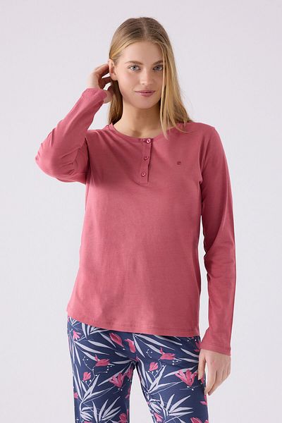 Pierre Cardin Women's Pink Long Sleeve Pajama Set