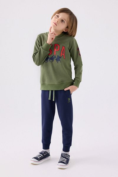 U.S. Polo Assn. Σετ φόρμας για αγόρι χακί