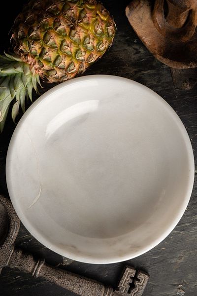 Voodo Concept Bianco Cendra White Marble Bowl