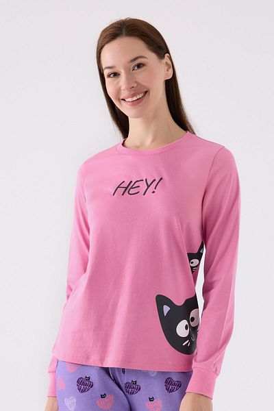 Rolypoly Pink Long Sleeve Women's Pajama Set