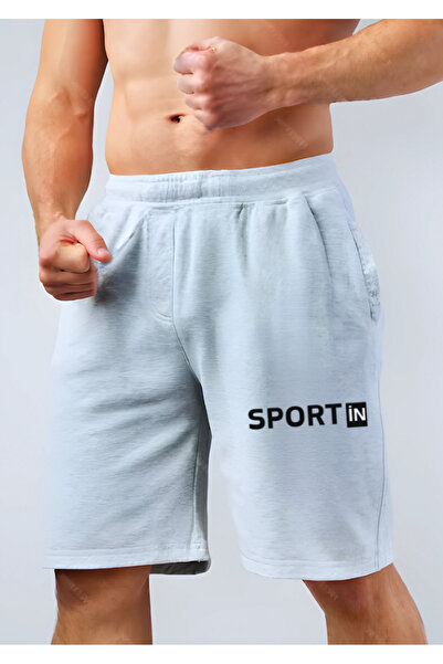 TREND ALİSSE Spor Antrenman Şortu - Erkek Cepli Sport İn Baskılı Sporcu Şortu