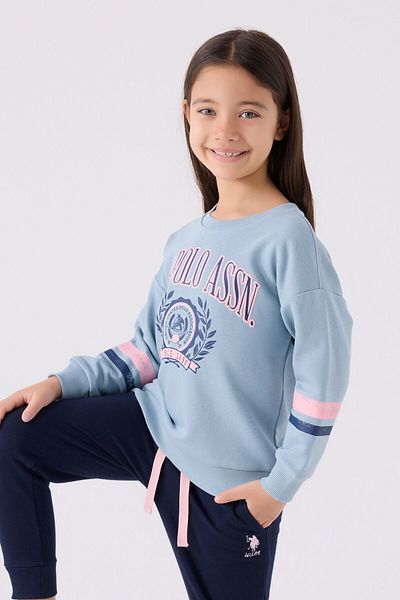 U.S. Polo Assn. Σετ κοριτσίστικη πράσινη φόρμα