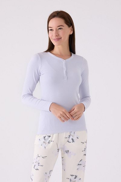 Pierre Cardin Set de pijamale albastru cu mânecă lungă pentru femei