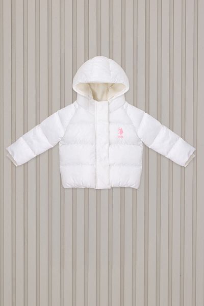 U.S. Polo Assn. Baby Girl White Baby Coat