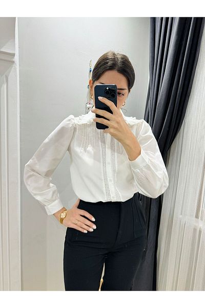 Ateilerdijle Cămașă albă cu scoici